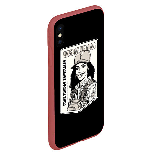 Чехол iPhone XS Max матовый Avispas Negras - Кубинский спецназ / 3D-Красный – фото 2