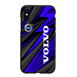 Чехол iPhone XS Max матовый Volvo - Синий спортивный