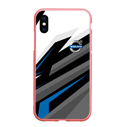 Чехол iPhone XS Max матовый Volvo - blue sport