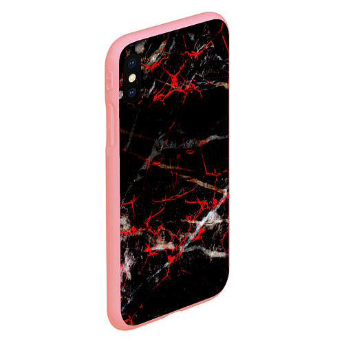 Чехол iPhone XS Max матовый Красные узоры / 3D-Баблгам – фото 2