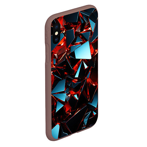 Чехол iPhone XS Max матовый Симметрия бесконечности / 3D-Коричневый – фото 2