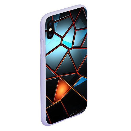 Чехол iPhone XS Max матовый Прорыв в пространстве / 3D-Светло-сиреневый – фото 2