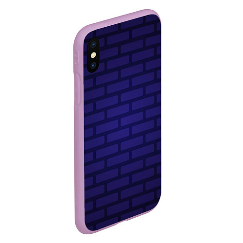 Чехол iPhone XS Max матовый Фиолетовая кирпичная стена / 3D-Сиреневый – фото 2