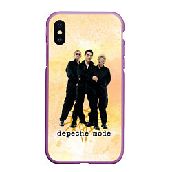 Чехол iPhone XS Max матовый Depeche Mode - Universe band, цвет: 3D-фиолетовый