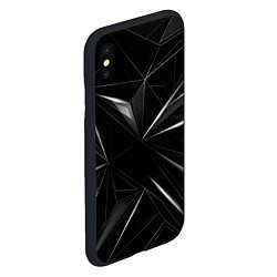 Чехол iPhone XS Max матовый Хрустальные узоры, цвет: 3D-черный — фото 2