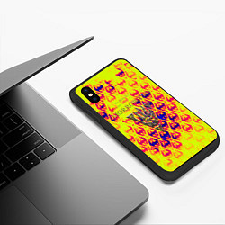 Чехол iPhone XS Max матовый The elder scrolls game yellow dragon, цвет: 3D-черный — фото 2