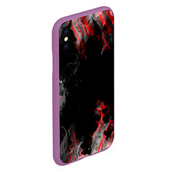 Чехол iPhone XS Max матовый Дым и текстуры, цвет: 3D-фиолетовый — фото 2