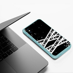 Чехол iPhone XS Max матовый PUBG winner splash, цвет: 3D-мятный — фото 2