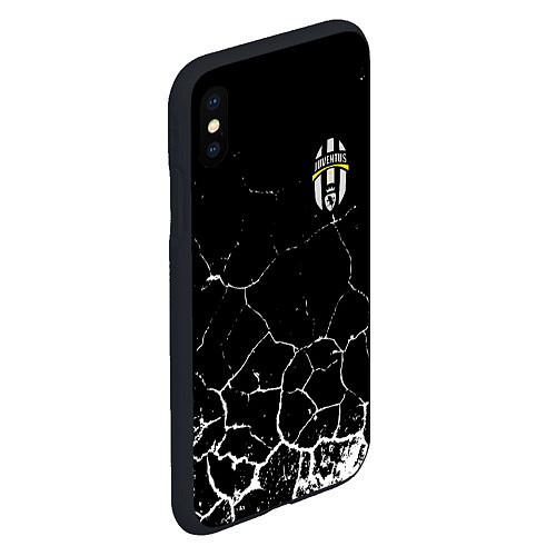 Чехол iPhone XS Max матовый Фк Ювентус / 3D-Черный – фото 2