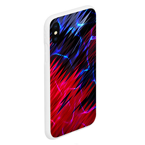 Чехол iPhone XS Max матовый Вибро волны / 3D-Белый – фото 2