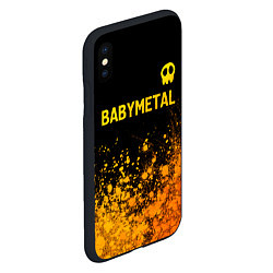 Чехол iPhone XS Max матовый Babymetal - gold gradient посередине, цвет: 3D-черный — фото 2