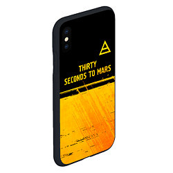 Чехол iPhone XS Max матовый Thirty Seconds to Mars - gold gradient посередине, цвет: 3D-черный — фото 2