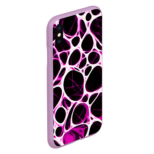 Чехол iPhone XS Max матовый Розовая морская волна / 3D-Сиреневый – фото 2