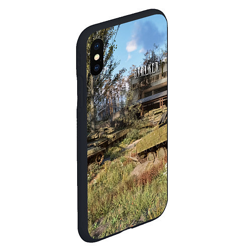 Чехол iPhone XS Max матовый STALKER танки / 3D-Черный – фото 2