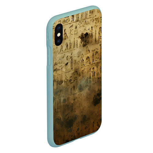 Чехол iPhone XS Max матовый Древний папирус / 3D-Мятный – фото 2
