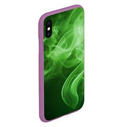 Чехол iPhone XS Max матовый Зеленый дым, цвет: 3D-фиолетовый — фото 2