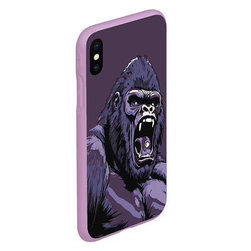 Чехол iPhone XS Max матовый Lord of the Jungle / 3D-Сиреневый – фото 2