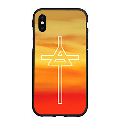 Чехол iPhone XS Max матовый Icon 30STM, цвет: 3D-черный