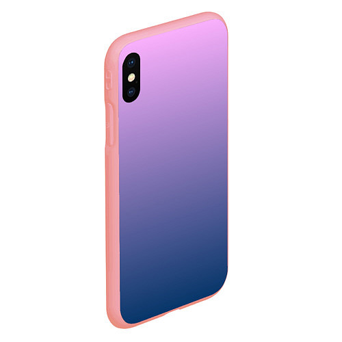 Чехол iPhone XS Max матовый Рассвет розовый и синий градиент 3d / 3D-Баблгам – фото 2