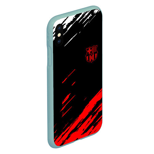 Чехол iPhone XS Max матовый Барселона краски / 3D-Мятный – фото 2