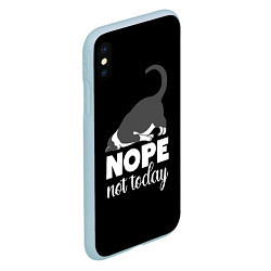 Чехол iPhone XS Max матовый Nope not today, цвет: 3D-голубой — фото 2