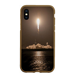 Чехол iPhone XS Max матовый Космодром Кеннеди во Флориде, цвет: 3D-коричневый