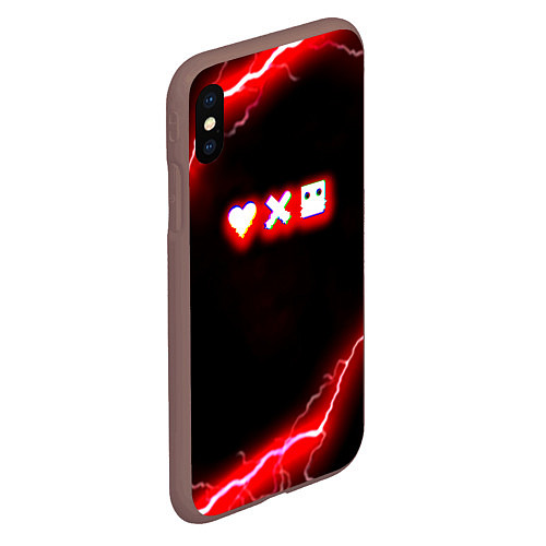 Чехол iPhone XS Max матовый Love death robots storm / 3D-Коричневый – фото 2