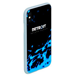 Чехол iPhone XS Max матовый Detroit become human голубая кровь, цвет: 3D-голубой — фото 2