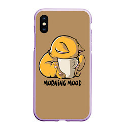 Чехол iPhone XS Max матовый Morning mood, цвет: 3D-сиреневый