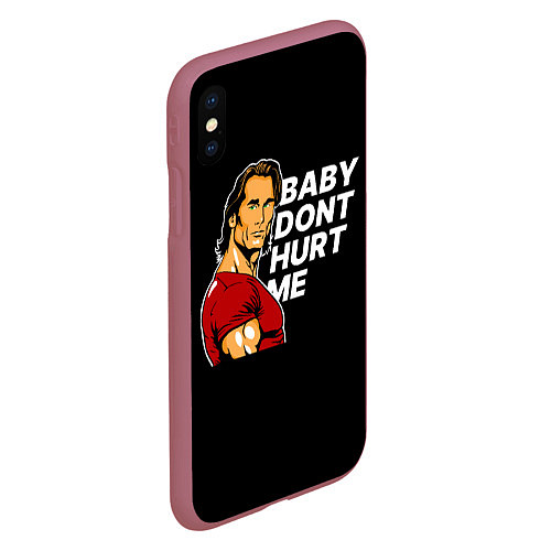 Чехол iPhone XS Max матовый Baby dont hurt me - Mike OHearn / 3D-Малиновый – фото 2