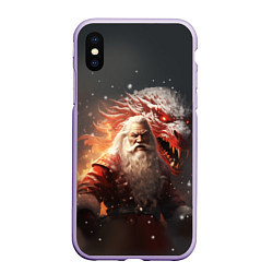 Чехол iPhone XS Max матовый Дед Мороз и символ года