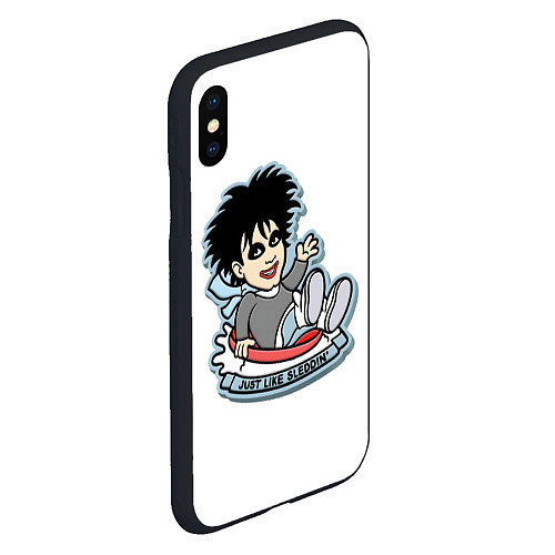 Чехол iPhone XS Max матовый The Cure Robert Smith - just like sleddin / 3D-Черный – фото 2