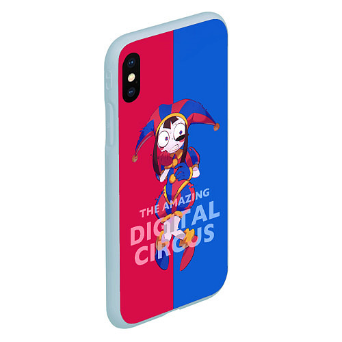 Чехол iPhone XS Max матовый Помни в ужасе The amazing digital circus / 3D-Голубой – фото 2