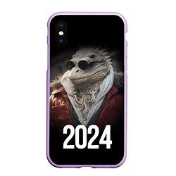 Чехол iPhone XS Max матовый 2024 реалистичный дракон