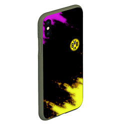 Чехол iPhone XS Max матовый Borussia Dortmund sport, цвет: 3D-темно-зеленый — фото 2