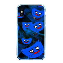 Чехол iPhone XS Max матовый Huggy Wuggy topgames, цвет: 3D-голубой