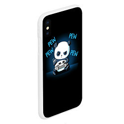 Чехол iPhone XS Max матовый Panda gamer, цвет: 3D-белый — фото 2