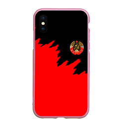 Чехол iPhone XS Max матовый СССР красный стиль силы