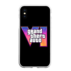 Чехол iPhone XS Max матовый Grand Theft Auto 6, цвет: 3D-белый