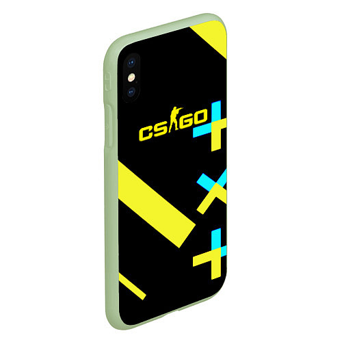 Чехол iPhone XS Max матовый Counter strike cybersport / 3D-Салатовый – фото 2