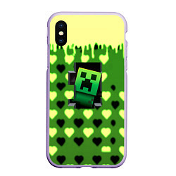 Чехол iPhone XS Max матовый Minecraft love toxic