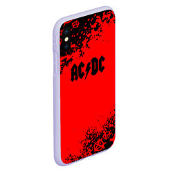 Чехол iPhone XS Max матовый AC DC skull rock краски, цвет: 3D-светло-сиреневый — фото 2