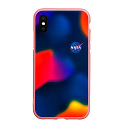 Чехол iPhone XS Max матовый Nasa gradient sportcolor