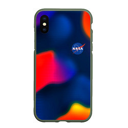 Чехол iPhone XS Max матовый Nasa gradient sportcolor, цвет: 3D-темно-зеленый