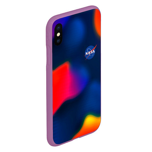 Чехол iPhone XS Max матовый Nasa gradient sportcolor / 3D-Фиолетовый – фото 2