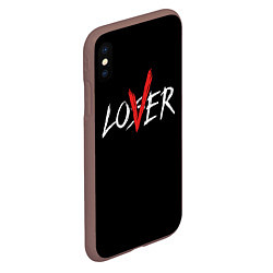 Чехол iPhone XS Max матовый Lover loser, цвет: 3D-коричневый — фото 2