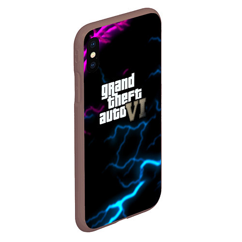 Чехол iPhone XS Max матовый Grand theft auto storm / 3D-Коричневый – фото 2