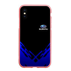 Чехол iPhone XS Max матовый Subaru geomery, цвет: 3D-баблгам