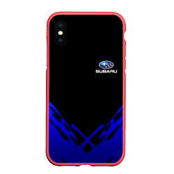 Чехол iPhone XS Max матовый Subaru geomery