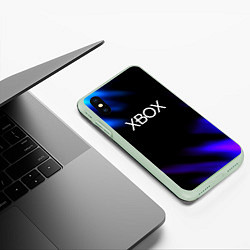 Чехол iPhone XS Max матовый Xbox neon games, цвет: 3D-салатовый — фото 2